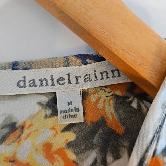 Daniel Rainn Sheer Green Floral Fairycore Boho V-Neck Tunic Tank, size medium - Picture 5 of 8